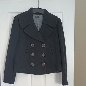 J.Crew Black Peacoat